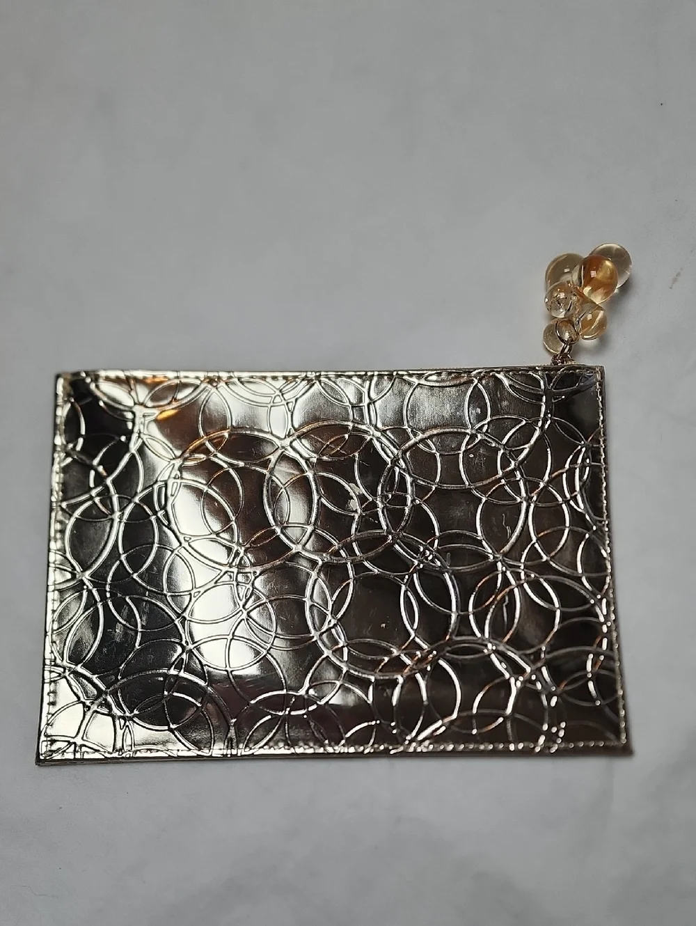 MAC Limited Edition Gold Cosmetic Bag NWOT Makeup Pouch